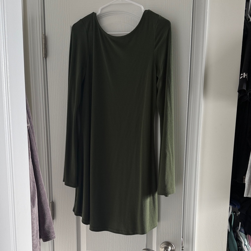 Free People Olive Green Backless Dress